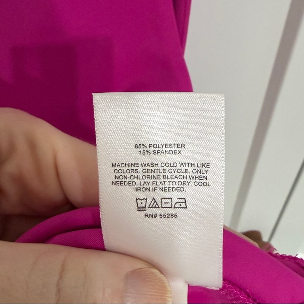 Express Body Contour Hot Pink Cropped High Neck Tank Top Size S - Picture 4 of 6